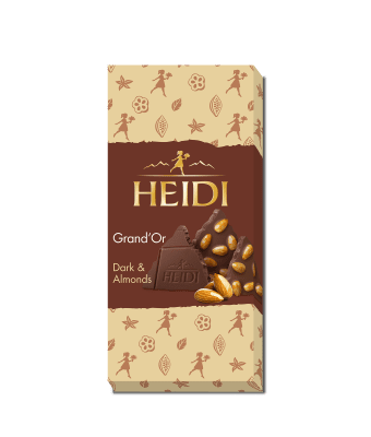 HEIDI шоколад Гранд'ор тъмен с цял бадем