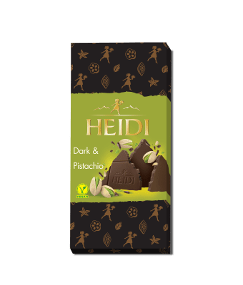 HEIDI тъмен шоколад с шам-фъстък