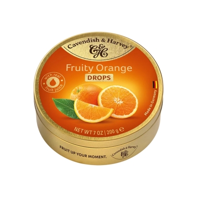 CAVENDISH & HARVEY захарни бонбони дропс - портокал 