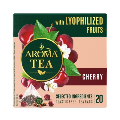 Чай АРОМА ГОЛД ЧЕРЕША & ЯГОДА- Пирамида ( Кутия - 20 бр. )