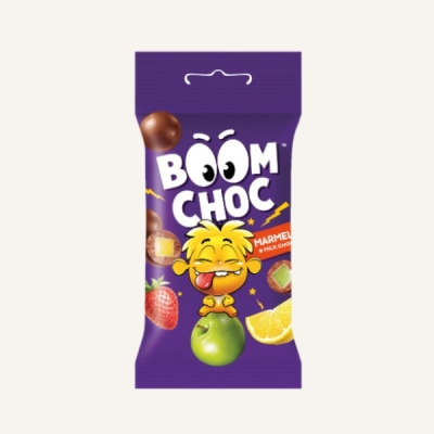 MILLENNIUM шоколадово драже БУМ - млечен шоколад - желе плод