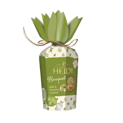 HEIDI шоколадови бонбони букет  МЛЕЧЕН ШАМ-ФЪСТЪК и КАДАИФ