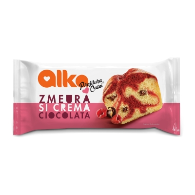 ALKA кекс домашен ванилия с малина & шоколадов крем 330 гр.