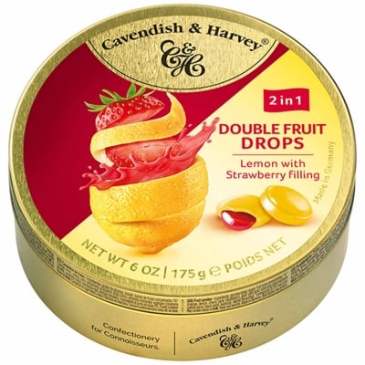 захарни бонбони cavendish&harvey с пълнеж ягоди и лимон
