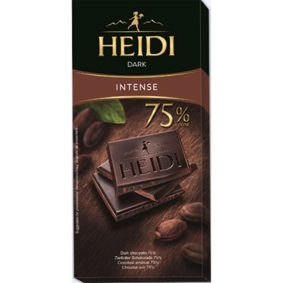 шоколад Хайди тъмен интенз 75% какао