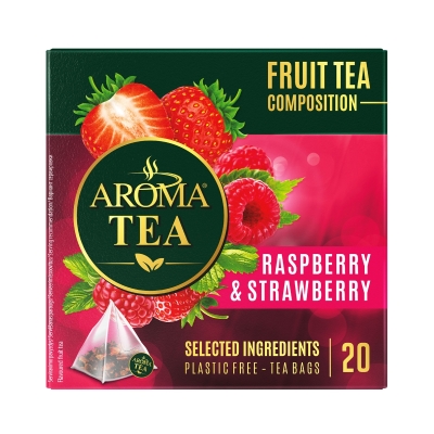 Чай АРОМА ГОЛД МАЛИНА & ЯГОДА- Пирамида ( Кутия - 20 бр. )