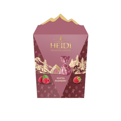 Шоколадова бонбониера ХАЙДИ М.ДРИЙМС БЯЛ - МАЛИНА Пълнеж