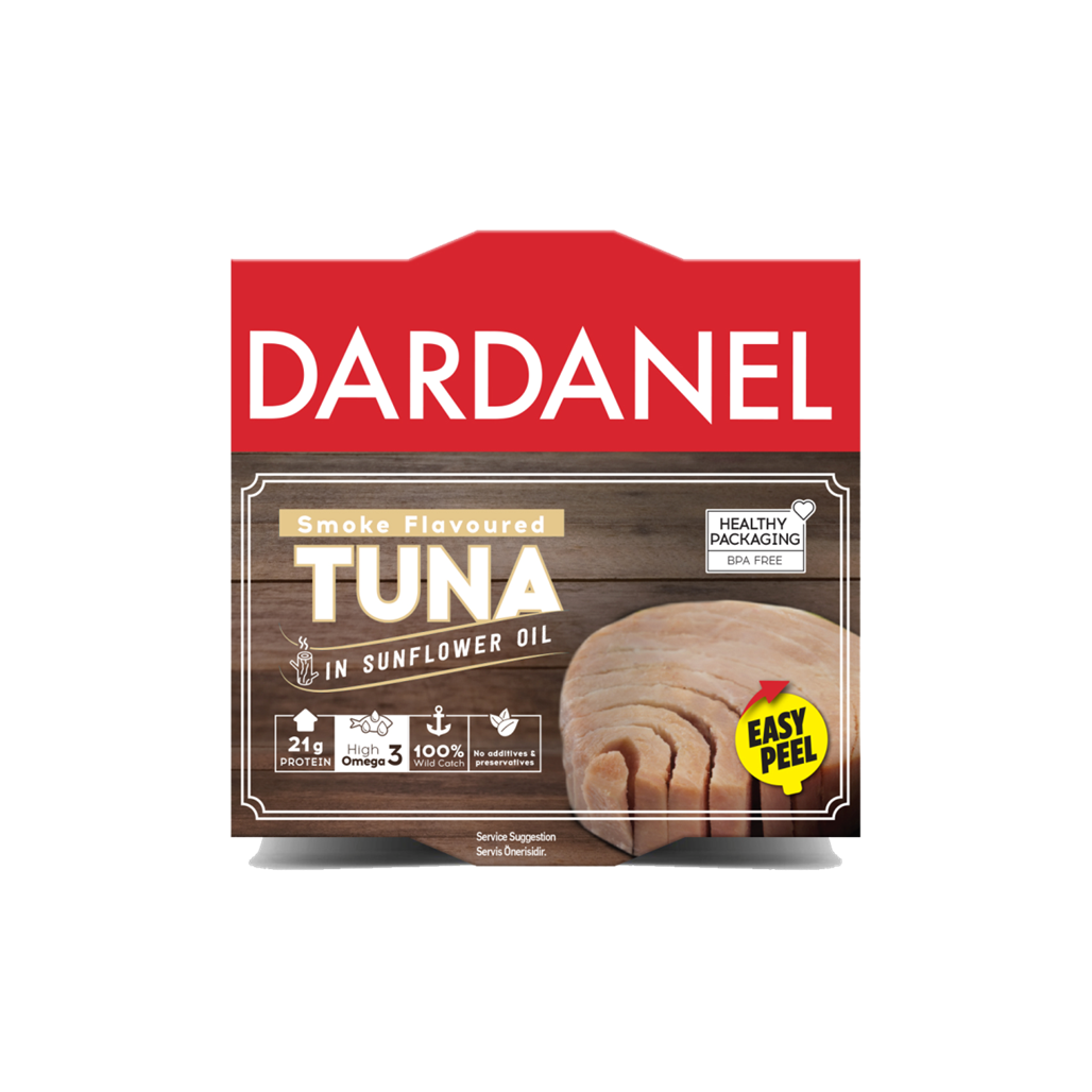DARDANEL SMOKED TUNA IN SUNFLOWER OIL 140 G